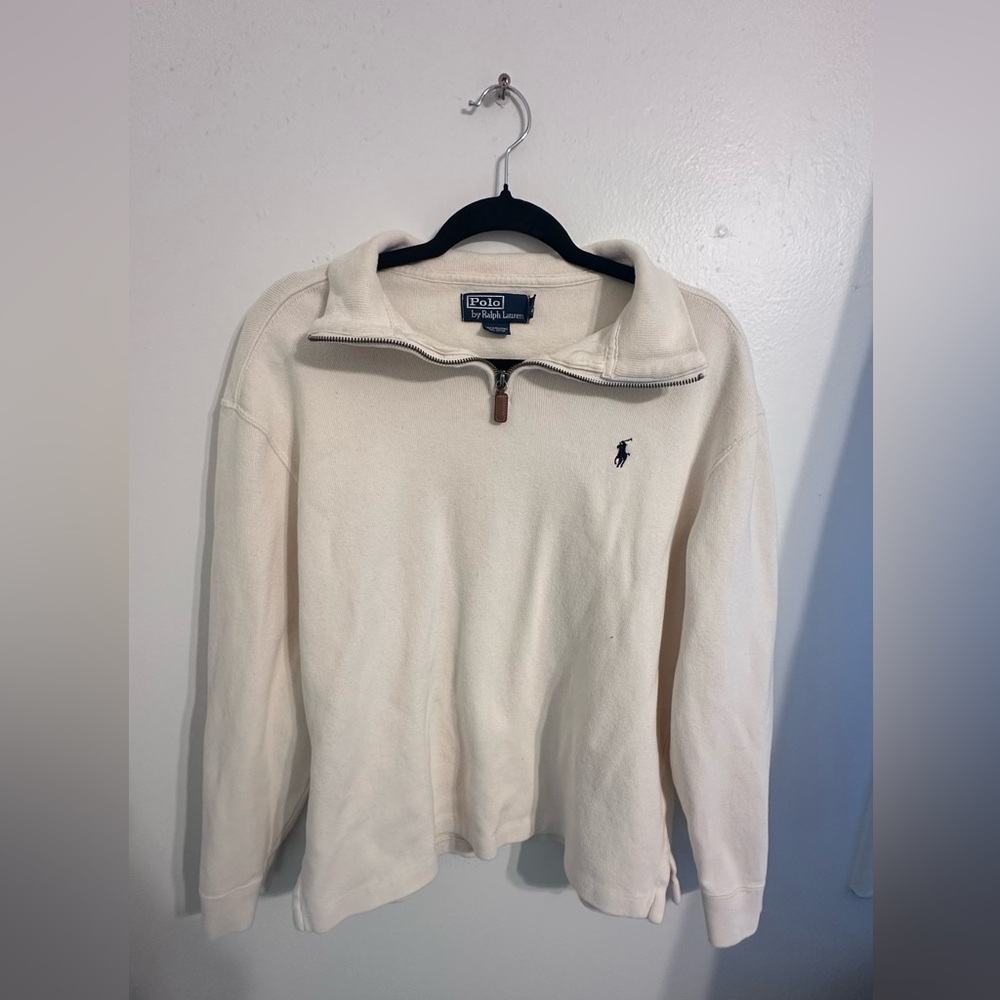 Polo by Ralph Lauren Off-White Fleece Pullover